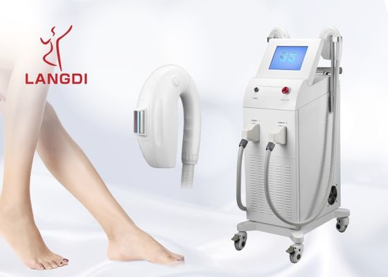 2 Handpieces美容院のための痛みのないIPL Shrの毛の取り外し機械